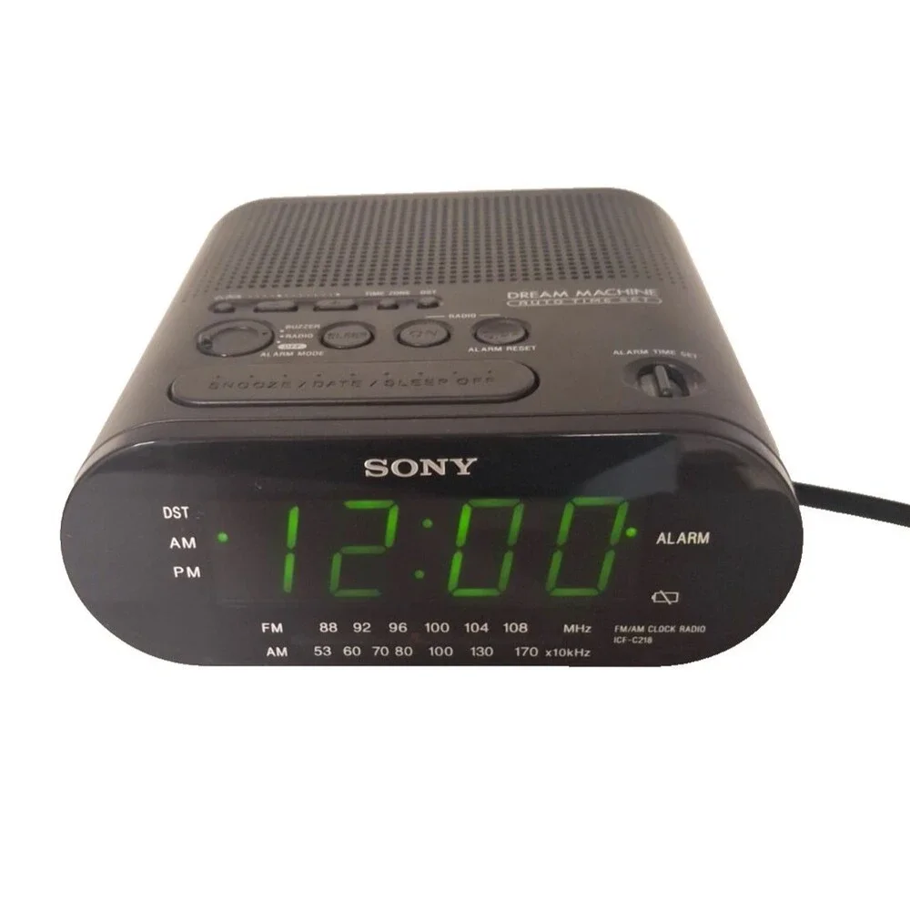 Sony Dream Machine Model ICF-C218 AM/FM Dual Alarm Clock Radio Tested & Works